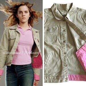 Vintage Y2K Beige Jacket With Pink Trim ALT ASO Hermione Granger